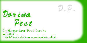 dorina pest business card